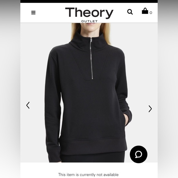 Theory Half-Zip Sweatshirt in Cloud Fleece
Comparable Value: $225.00 size P - Picture 1 of 4